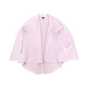 Eileen Fisher Open Cardigan Sweater Size XL Pink Silk & Cotton Knit High Low